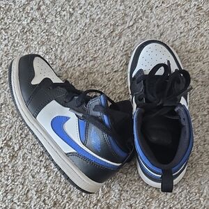 Kids Black and Blue NIKE Jordan Sneakers